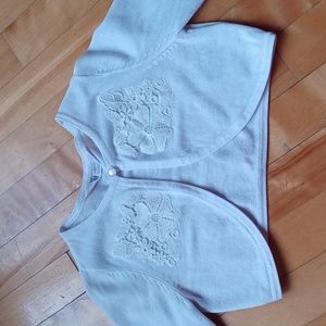 H&M White long sleeve top Size 6-8